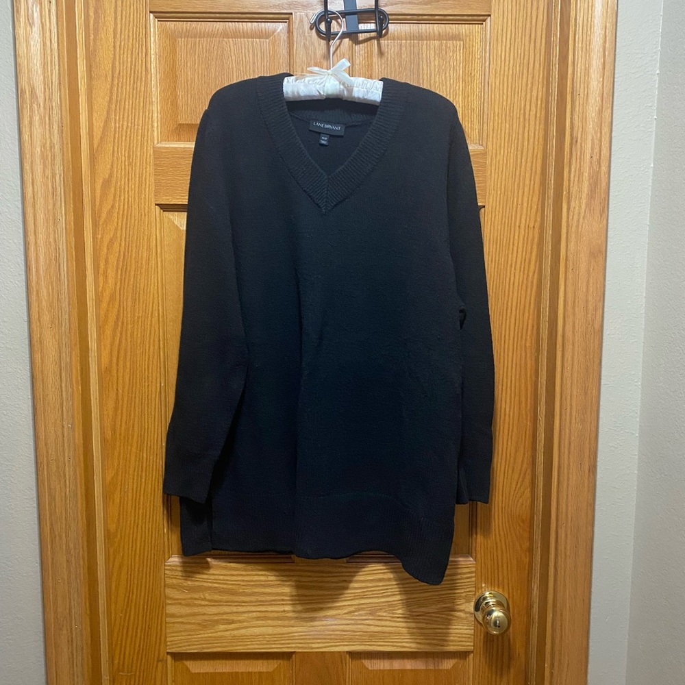Women’s Lane Bryant Black V-Neck Sweater Size 18/20